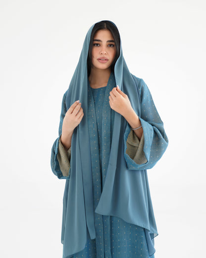 Noqta Abaya - Sky teal