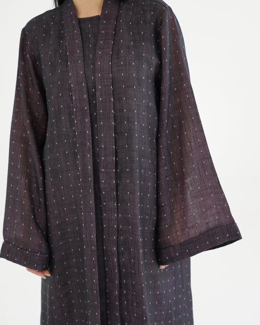 Noqta Abaya - Plum