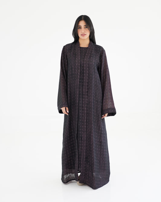 Noqta Abaya - Plum