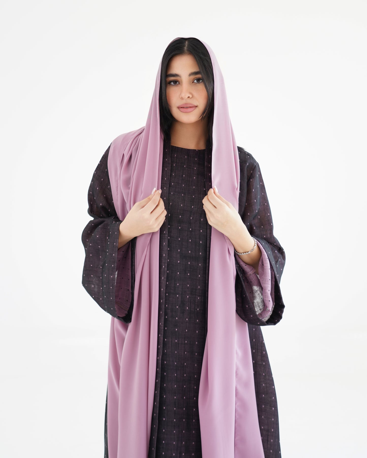 Noqta Abaya - Plum