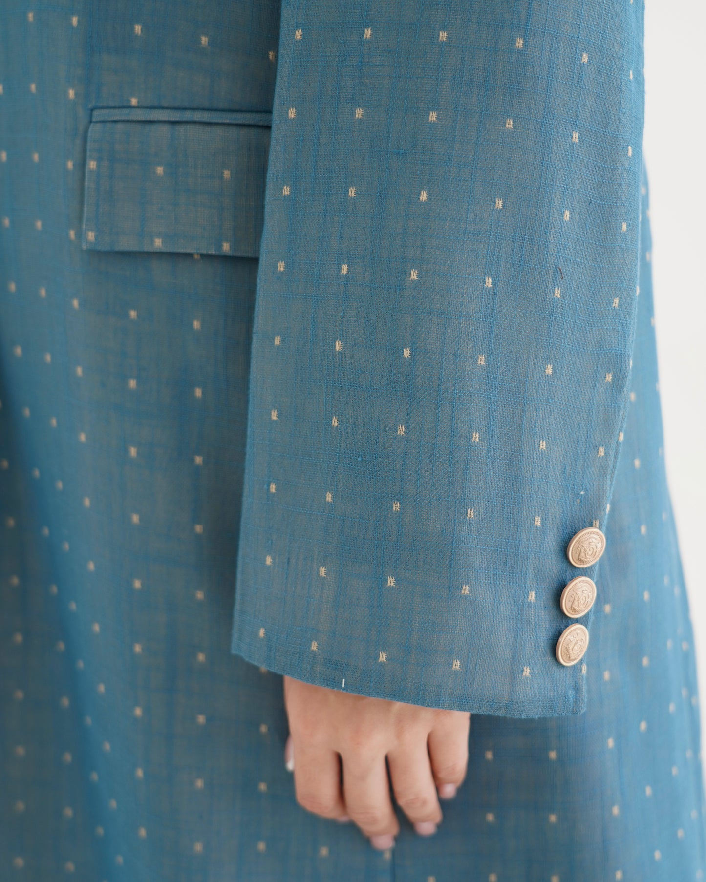 Noqta Blazer Abaya - Blue