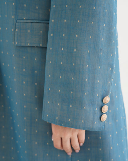 Noqta Blazer Abaya - Blue