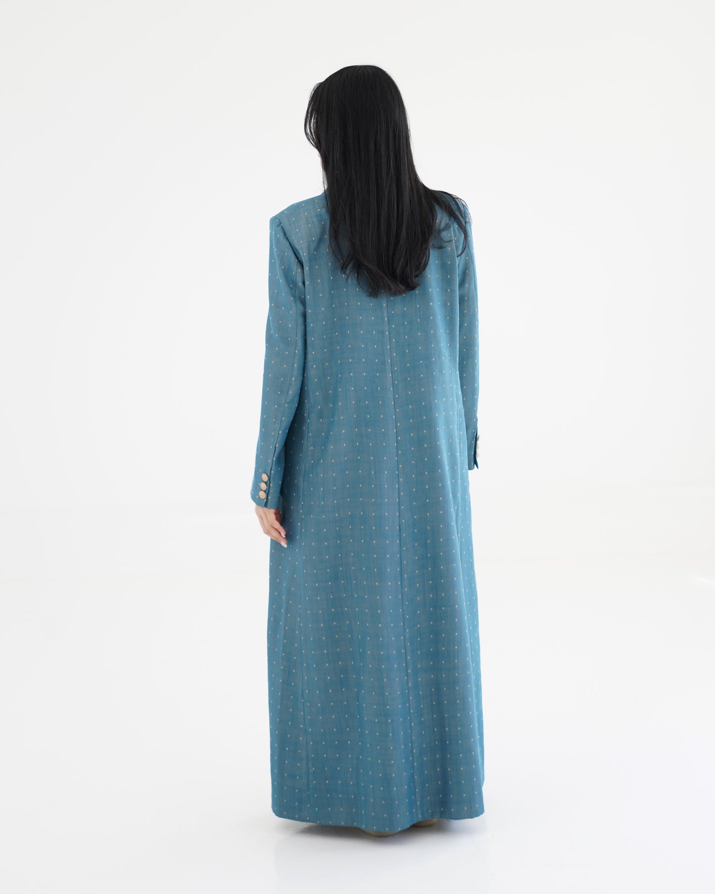 Noqta Blazer Abaya - Blue