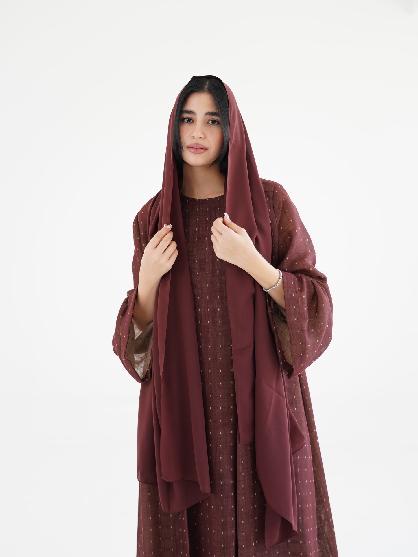 Noqta Abaya - Maroon