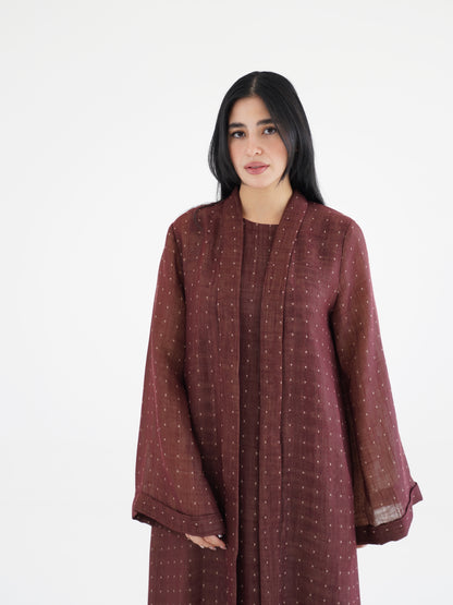 Noqta Abaya - Maroon