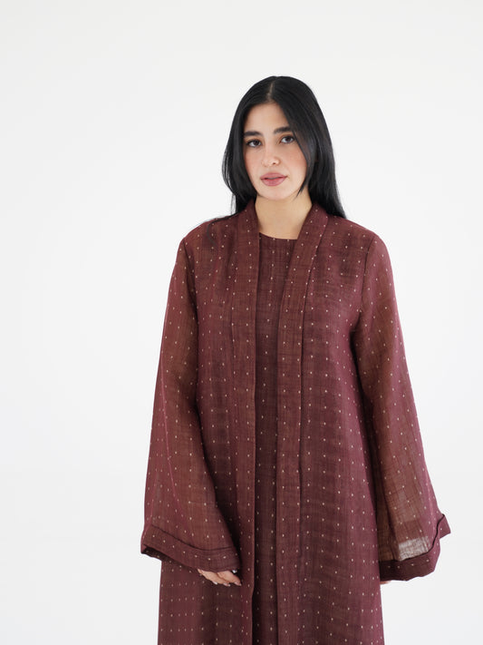 Noqta Abaya - Maroon